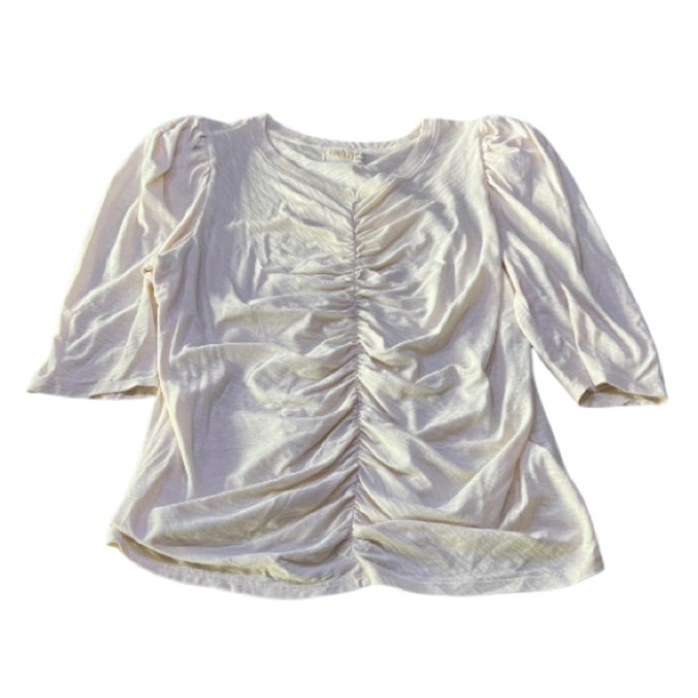 Nation LTD Cream Ruched Blouse